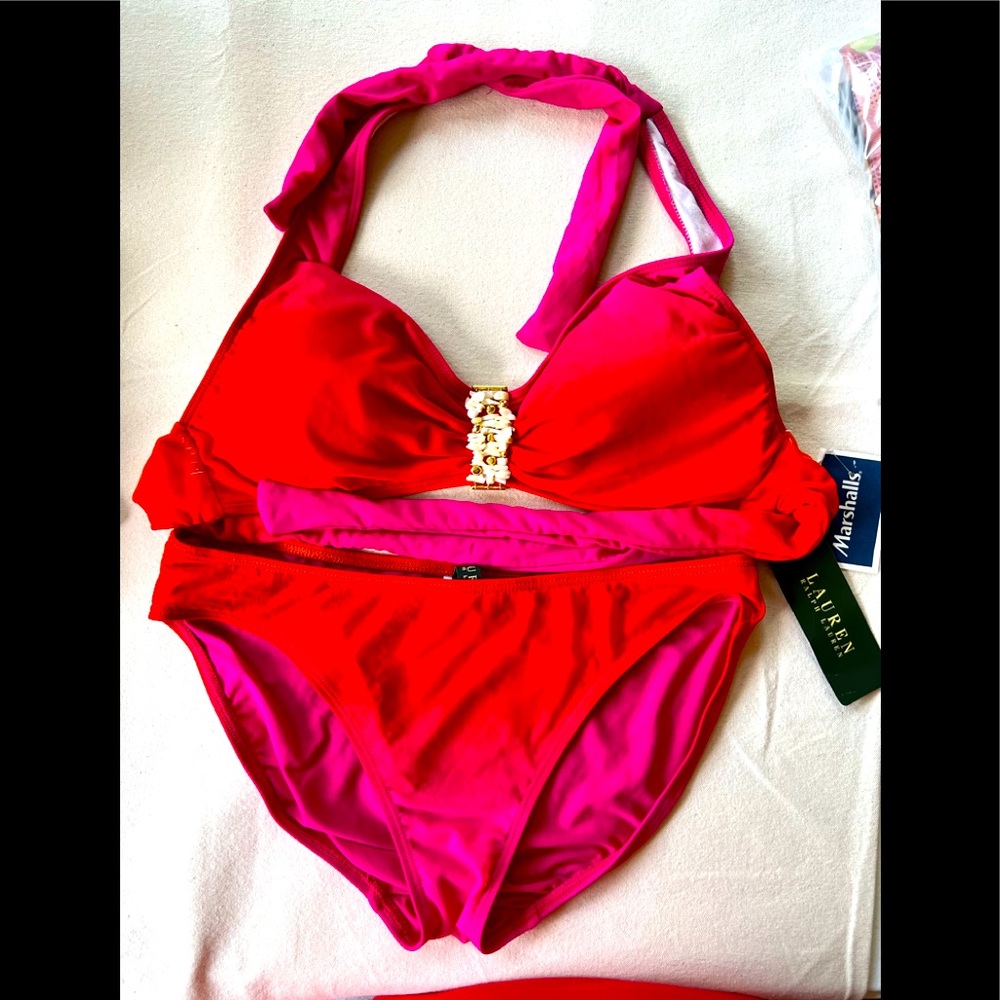 Lauren Ralph Lauren pink/orange bikini